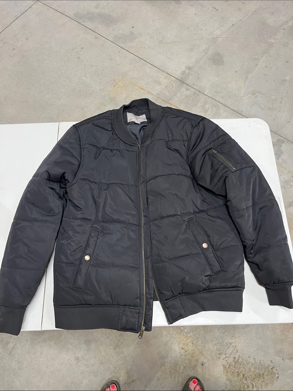 Falls Creek Black Quilted Bomber Jacket